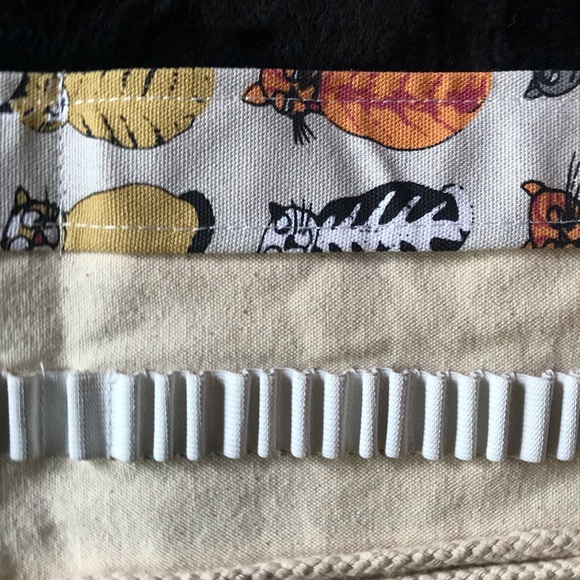 🛍Cute Cat Canvas Roll Brush Pencil Holder - Picture 3 of 5